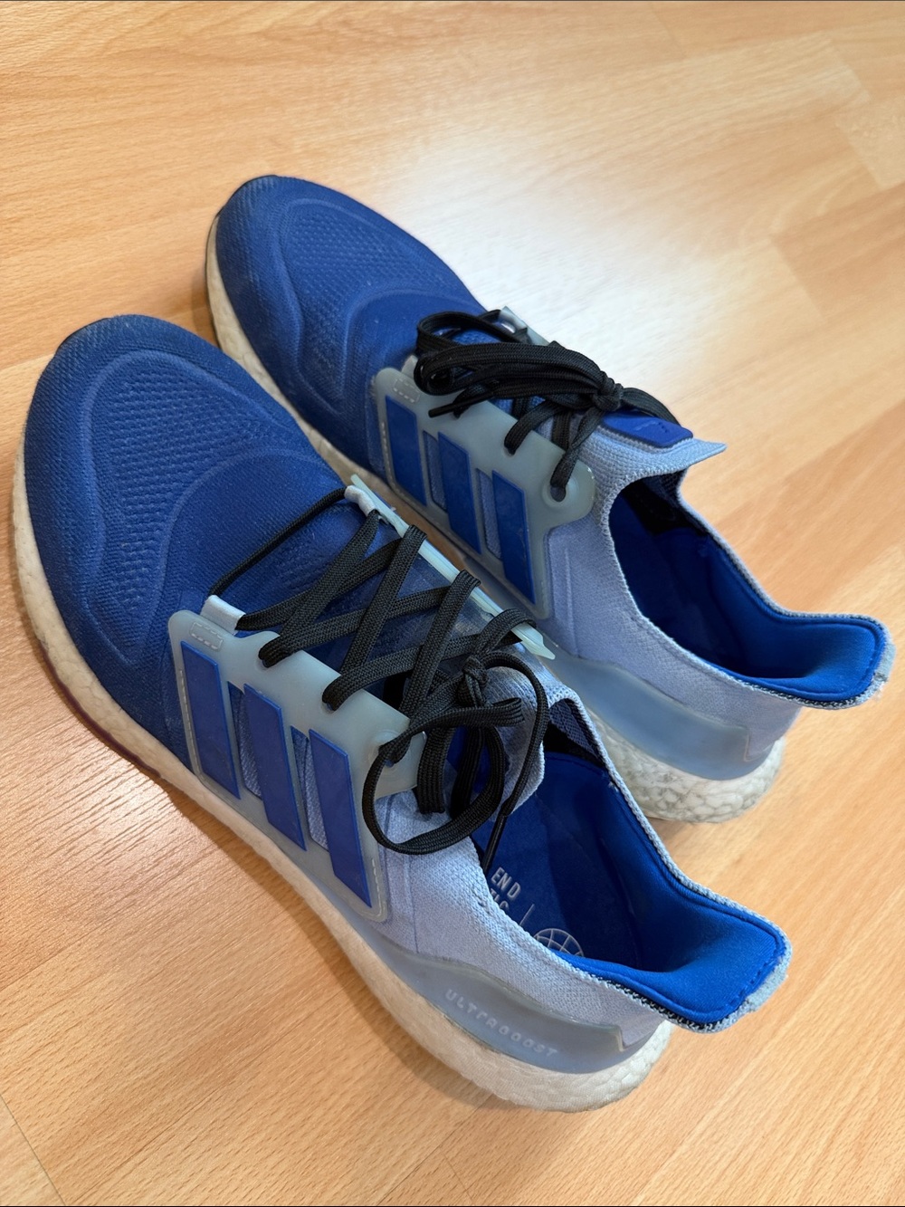 adidas Blue and Black Ultraboost Training Shoes